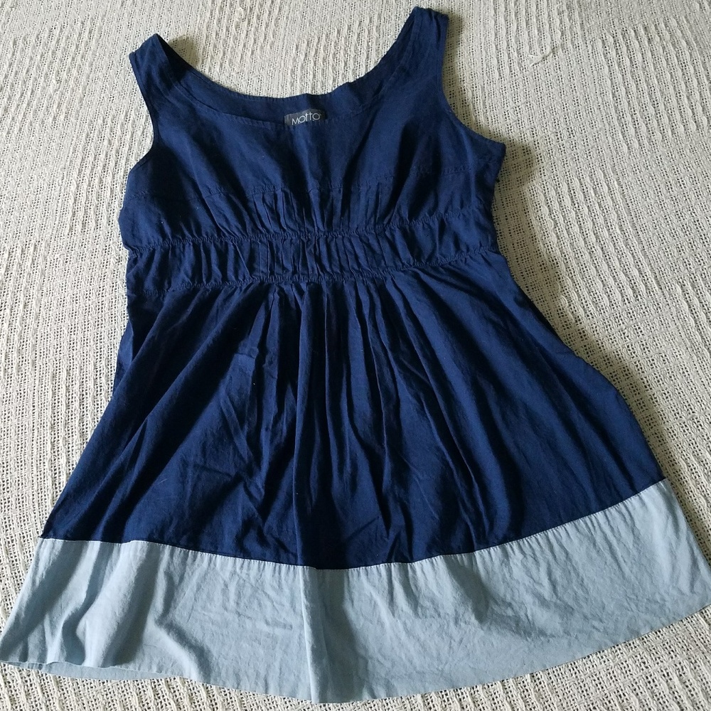 NWOT Motto Blue Tank Tunic